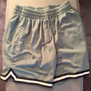 Foot Locker LCKR Mesh Athletic Shorts Men's Size XL Green/Grey/Teal